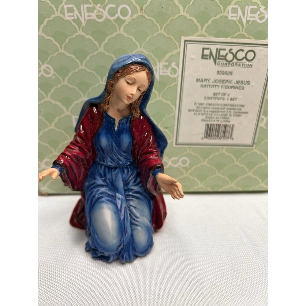 Enesco 1997 Nativity Mary Baby Jesus Replacement Figures Set Box 939625
